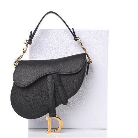 mini dior saddle bag black